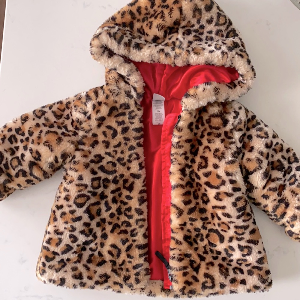 VGUC leopard coat